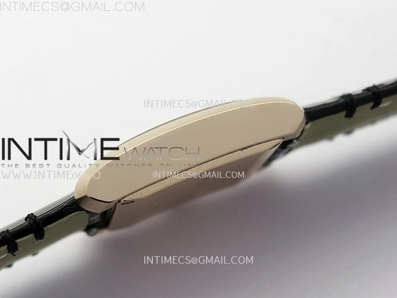 Tank Francaise Ladies 21.2mm RG 8848F 1:1 Best Edition Silver Dial on Black Leather Strap Ronda Quartz V2